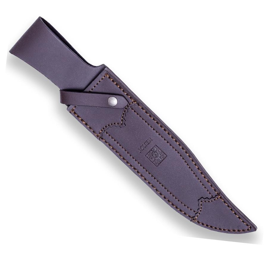 Cuchillo Bowie de caza y colección Joker con mango de asta de ciervo tallado