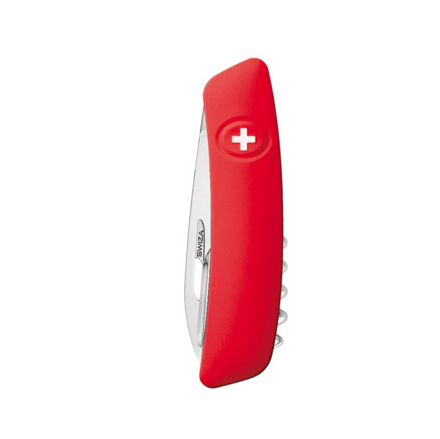 Swiza D01 red multipurpose knife with 6 functions KNI.0010.1000