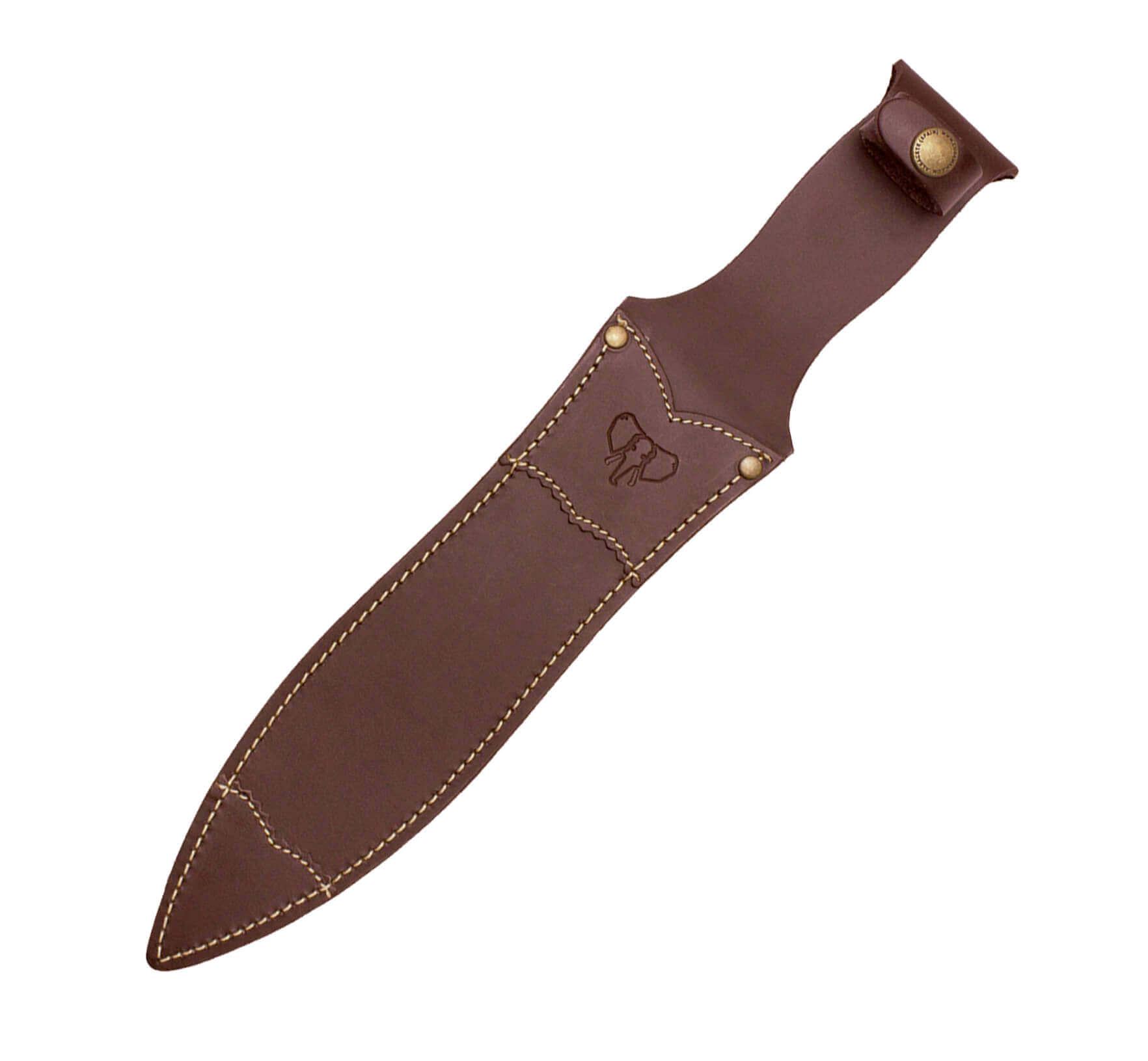 Cuchillo montería Cudeman. Mango olivo satinado. 24 cm de hoja