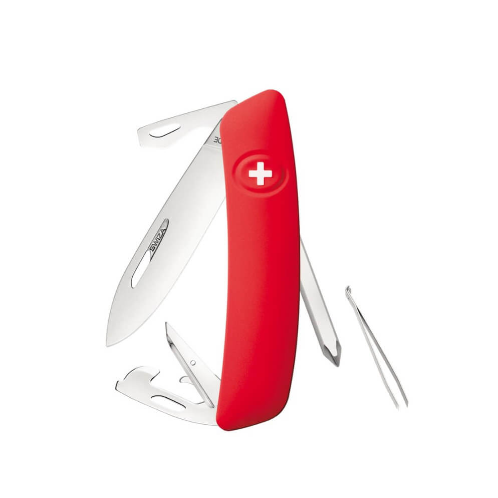 Navaja multiusos Swiza D04 roja con 11 funciones KNI.0040.1000