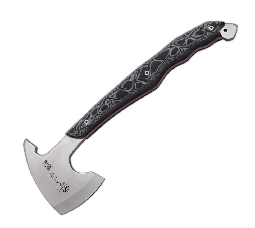 JV Hacha tomahawk con mango de micarta negra