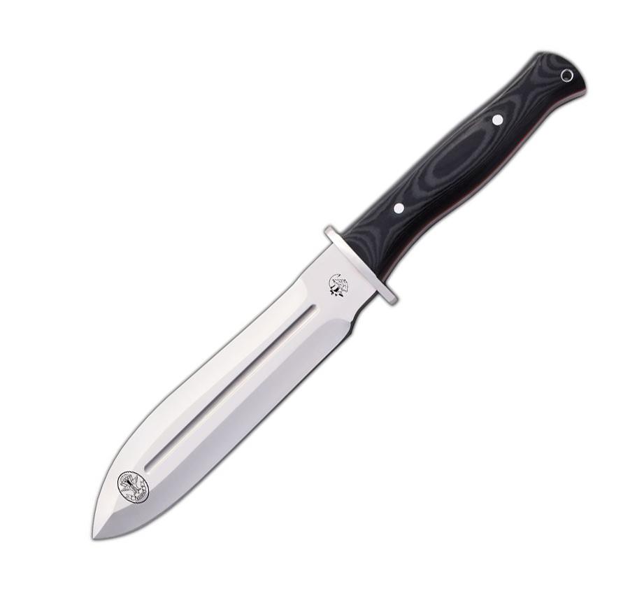 JV EZAPAC cuchillo militar con mango de micarta negra