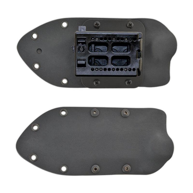 Cudeman ASALTO model tactical knife. Black micarta handle. Kydex sheath