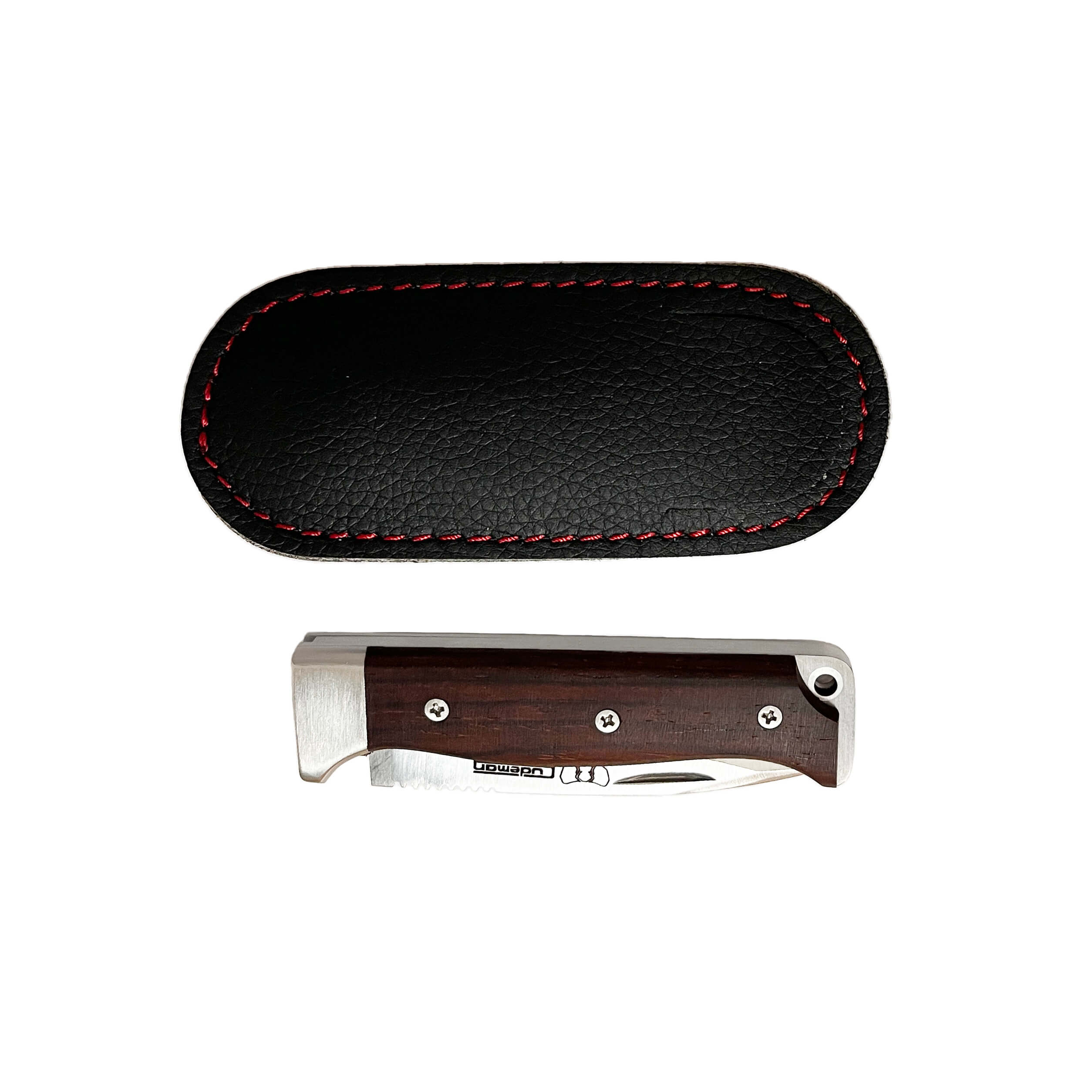 Navaja de bolsillo Cudeman MT9 con mango de madera de cocobolo y hoja de 7.2 cm