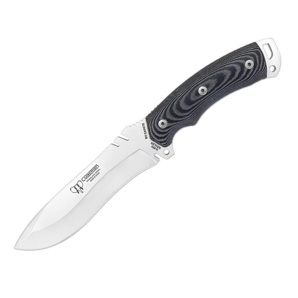 Cuchillo de supervivencia Cudeman Boina Verde Cadete Micarta negra