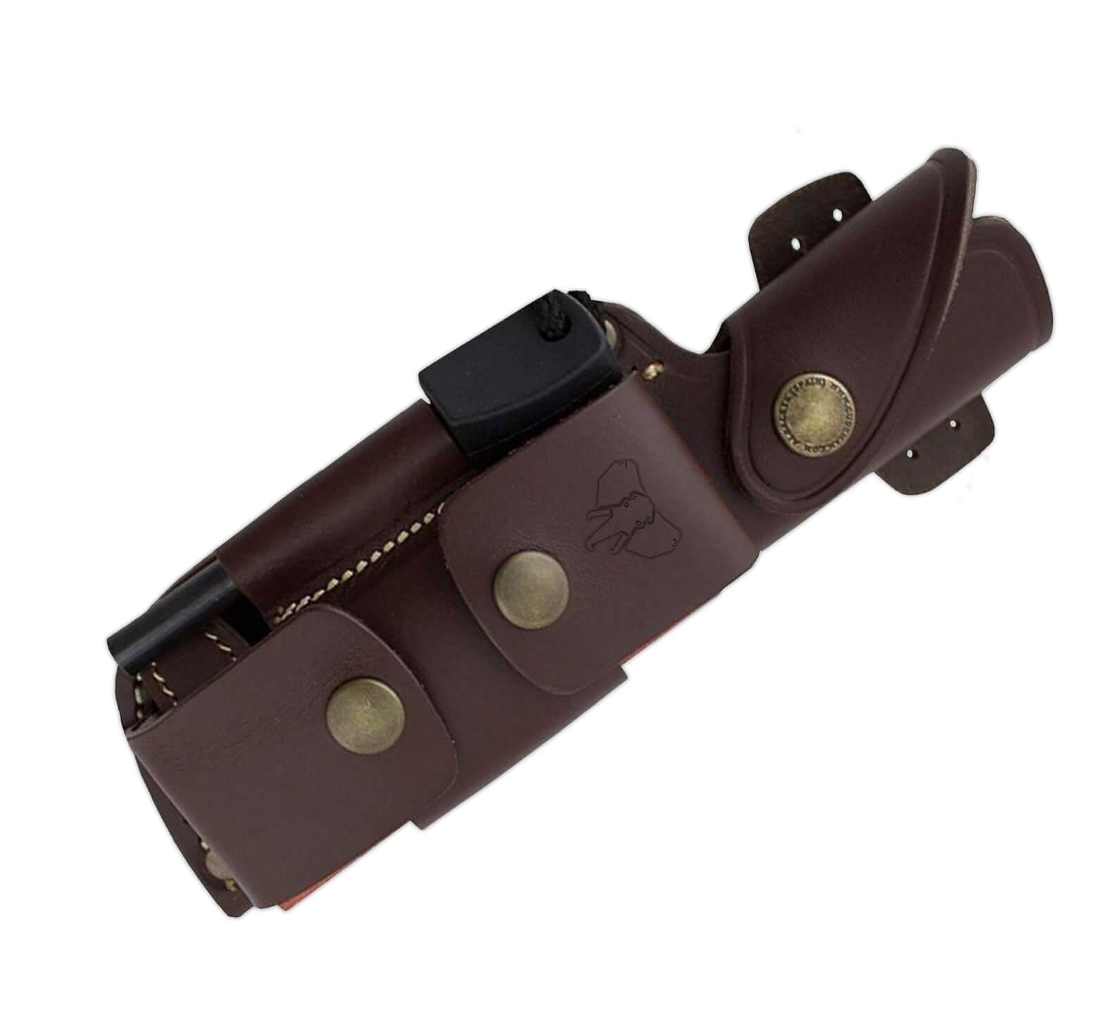 Couteau de survie modèle Fab I. Poignée Cocobolo. Acier Boehler N695. Kit complet