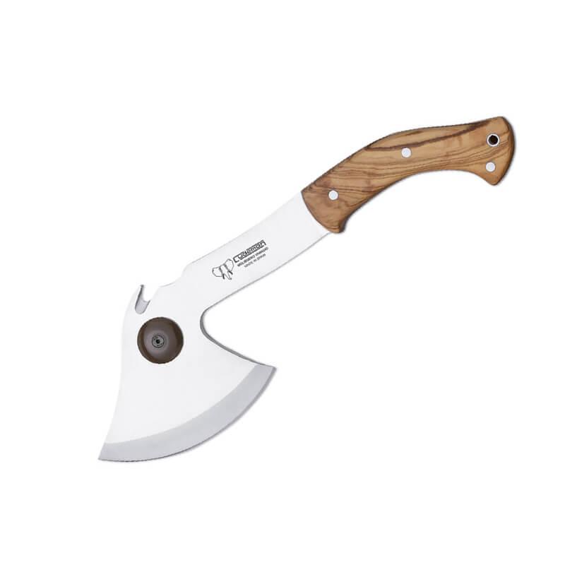 Hacha de montería. Mango olivo satinado. Acero MoVa