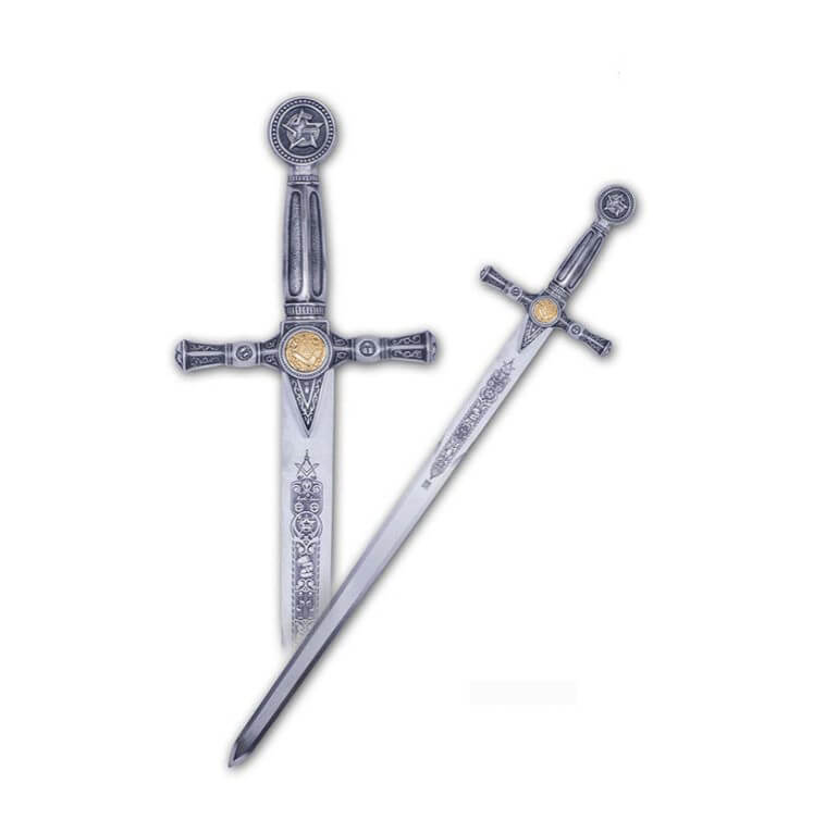 Espada Cadete Masons com cabo de prata com gravuras Marto 8644