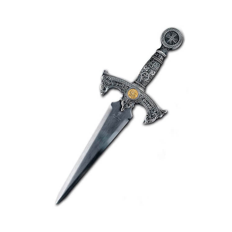 Daga Templaria con acabado en plata Marto 733