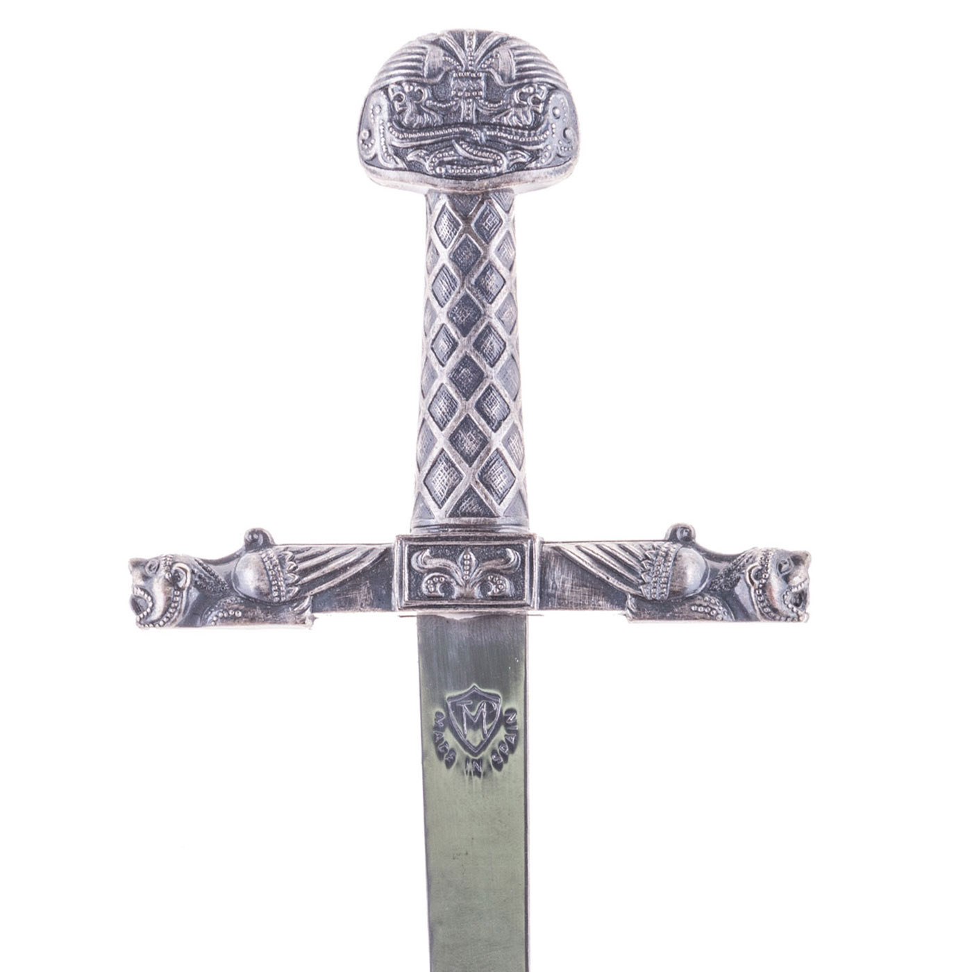 Abrecartas espada Carlomagno con acabado en plata Marto 8219