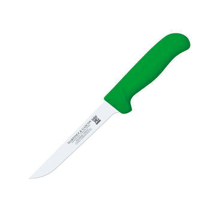 Cuchillo deshuesador recto con mango polipropileno verde y hoja d...