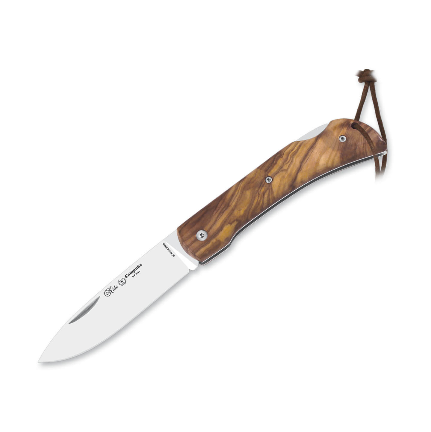 Navaja de bolsillo Nieto Campaña con mango de madera de olivo y h...