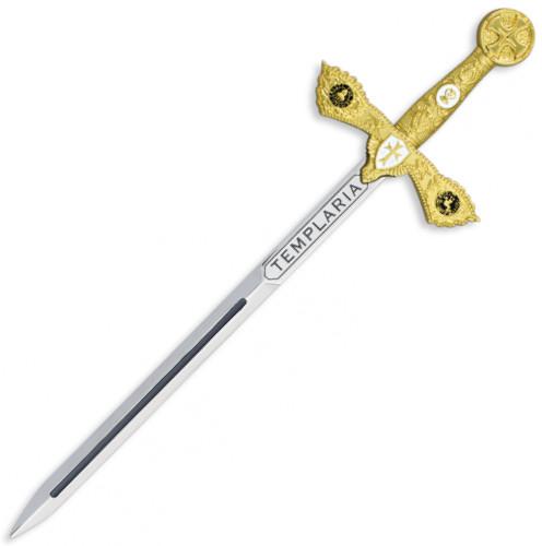 Espada de zinco templário, comprimento total 17,4 cm Tole10 Imper...