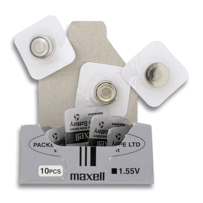 Diez pilas G13-LR44-357-SR44-A76 de 1.5 voltios de Maxell