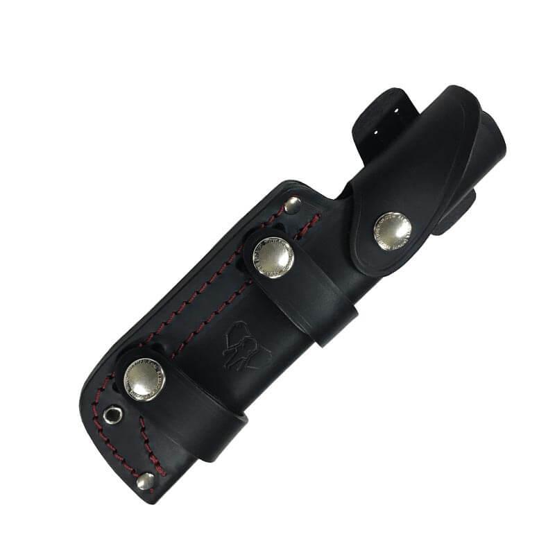 Cuchillo bushcraft BS9 QUERCUS Cudeman. Mango micarta negra. Funda multiposición.