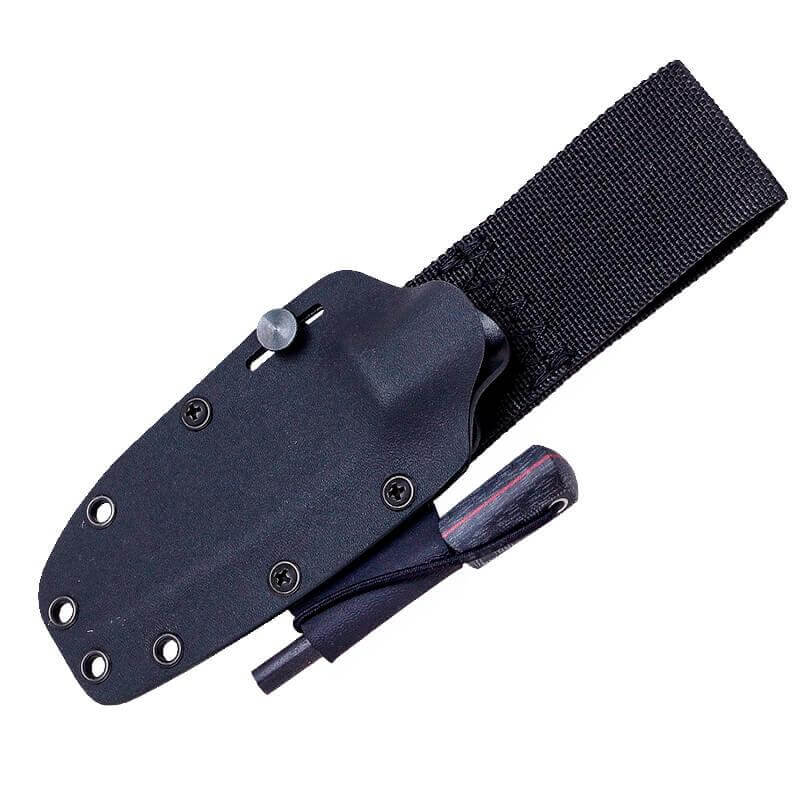 Joker BS9 Lynx com cabo de micarta preto e coldre Kydex com Ferrocerio