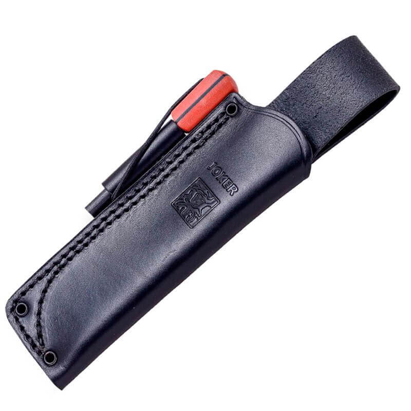 Joker BS9 Lynx com cabo de micarta laranja e estojo de couro incl. ferrocerium