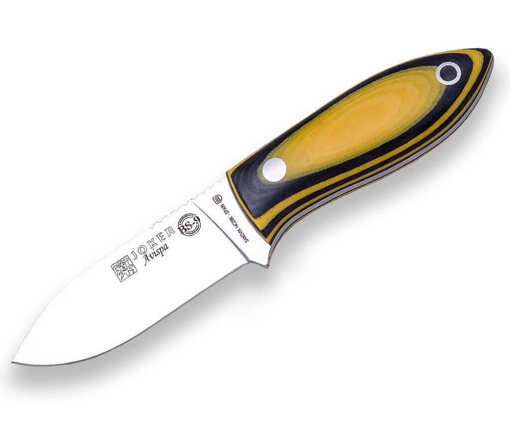 Joker Avispa BS9 cuchillo de cuello con mango de micarta bicolor ...