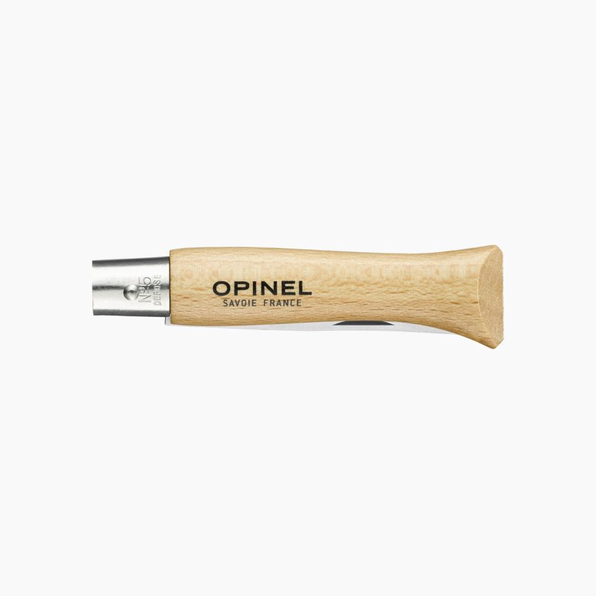Opinel No. 5 mit Klinge aus rostfreiem Stahl und lackiertem Buchenholzgriff