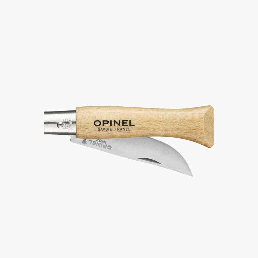 Opinel No. 5 mit Klinge aus rostfreiem Stahl und lackiertem Buchenholzgriff