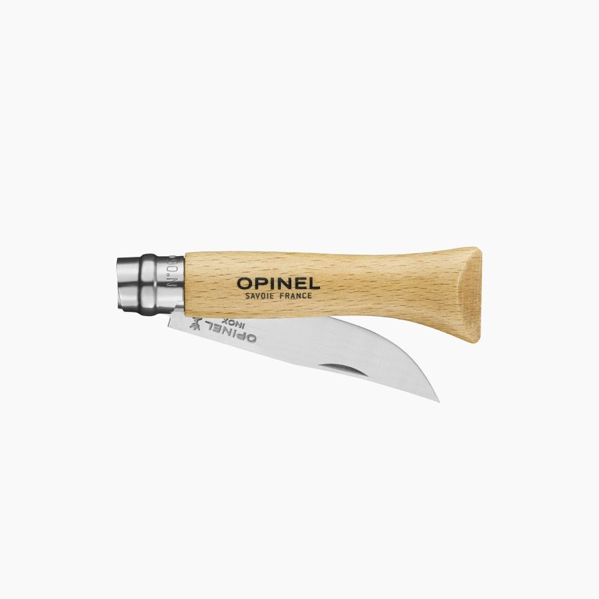 Opinel Nº 6 with stainless steel blade and varnished beech wood handle.