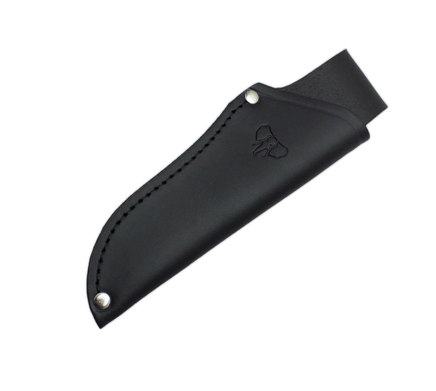 Cuchillo de caza Cudeman con punta clip point 151-H con puño de caucho negro y hoja de 10 cm