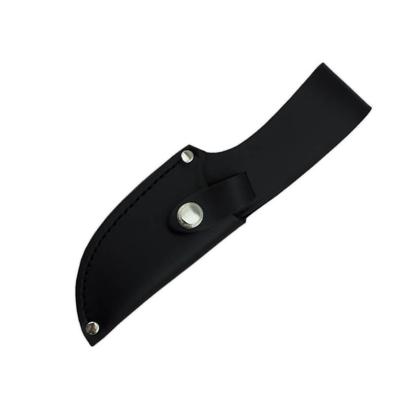 Cuchillo desollador Cudeman con puño de caucho negro antideslizante