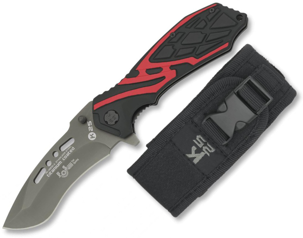 K25 Einsatzmesser mit Aluminiumgriff, FOS-System und 9,1 cm lange...