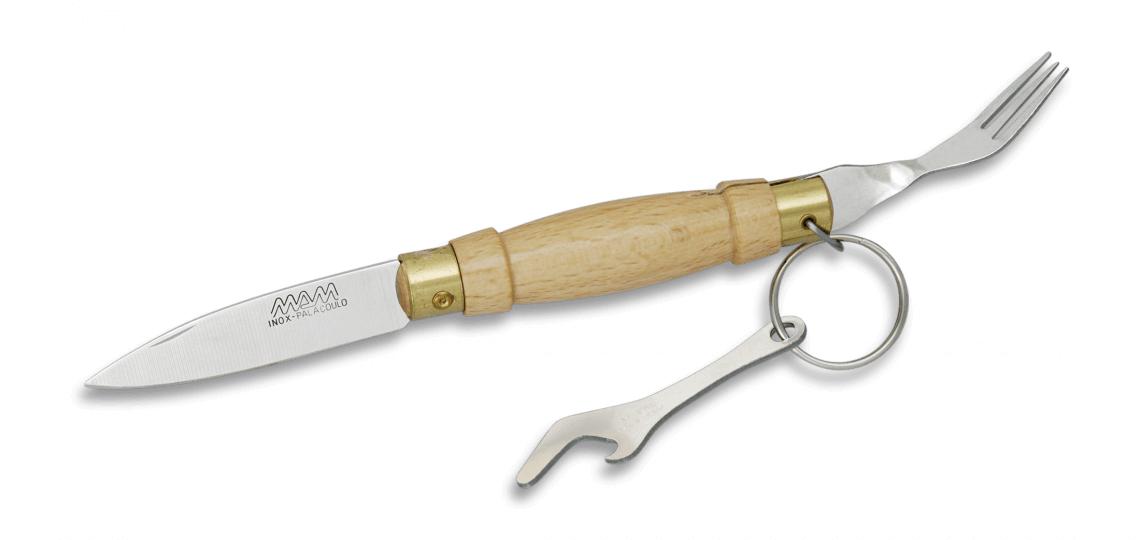 Navaja MAM con abridor, tenedor y hoja de acero de 5,6 cm