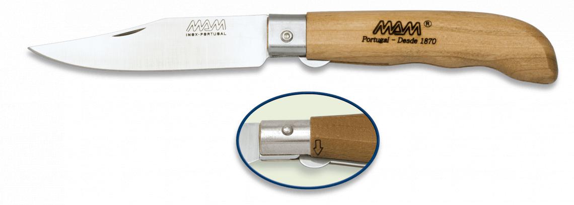Navaja de la marca MAM con bloqueo lineal, hoja de 8.5 cm y mango...