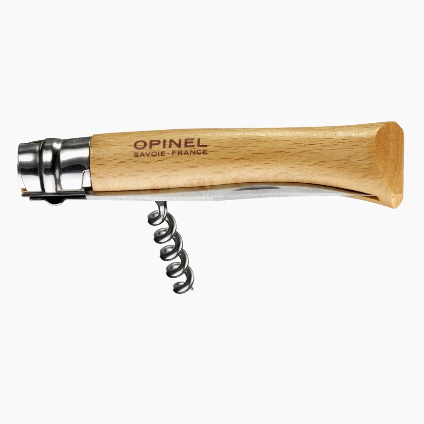 Opinel Nº10 Beechwood corkscrew knife