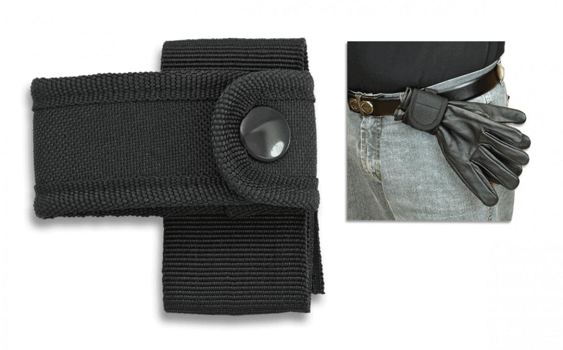 Portaguantes Barbaric de color negro en posición horizontal