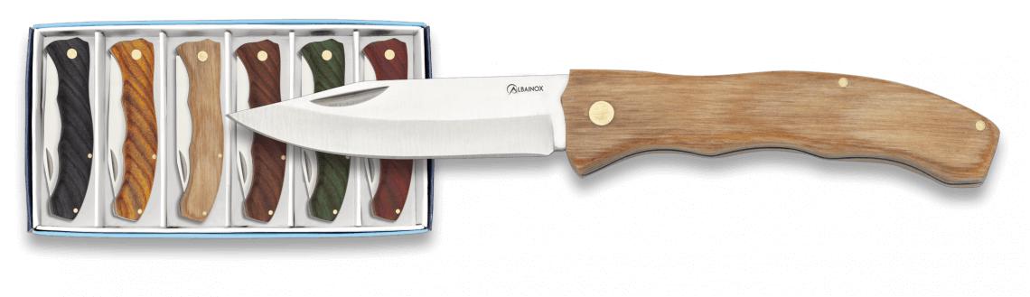 Set de seis navajas de Albainox con mango de madera en distintos ...