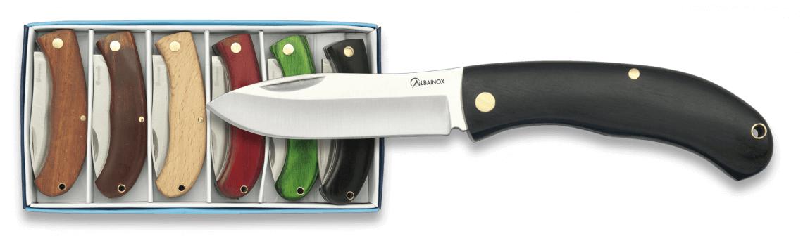 Set de 6 navajas Albainox presentadas en caja con hoja de 6,5 cm ...