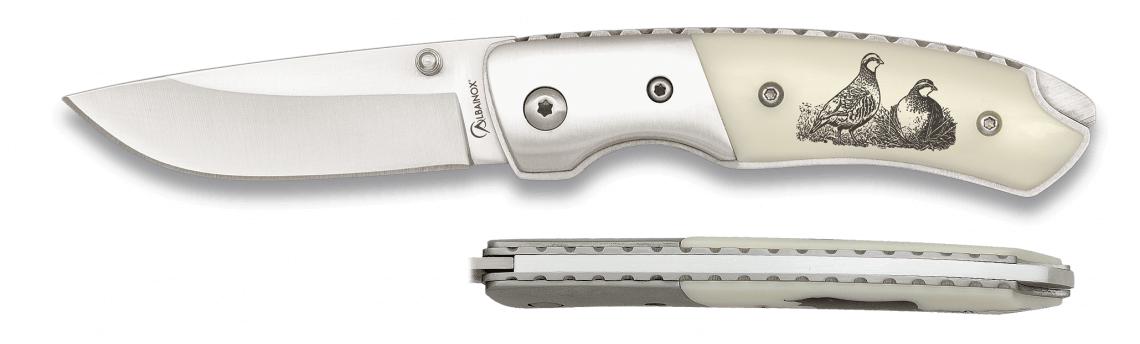 Albainox Deluxe Partridge pocket knife with 6.5 cm long stainless...