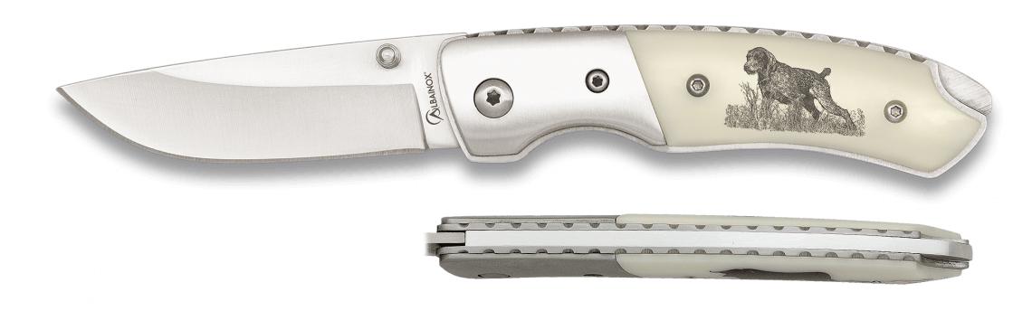 Albainox Deluxe dog pocket knife with ABS handle printed on both ...