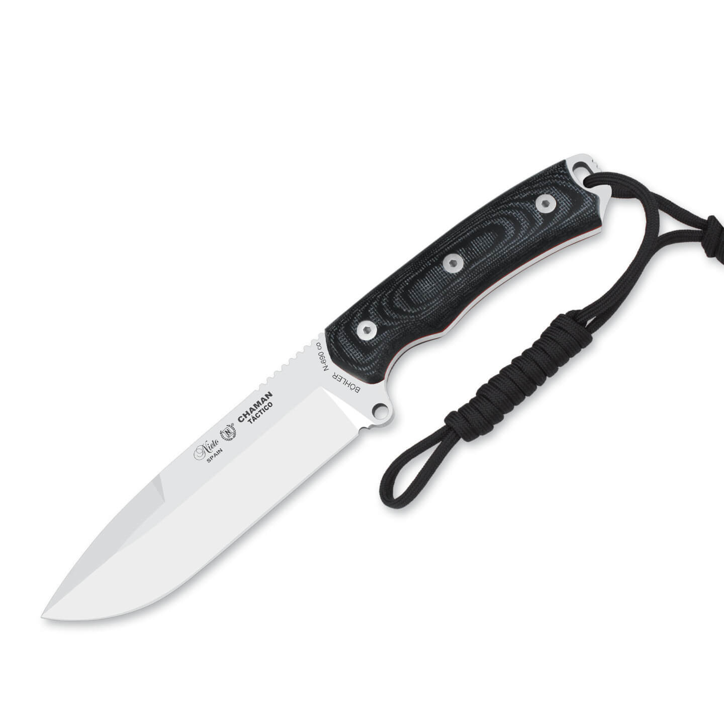 Cuchillo Nieto Chamán Táctico con kit plus con mango de micarta n...