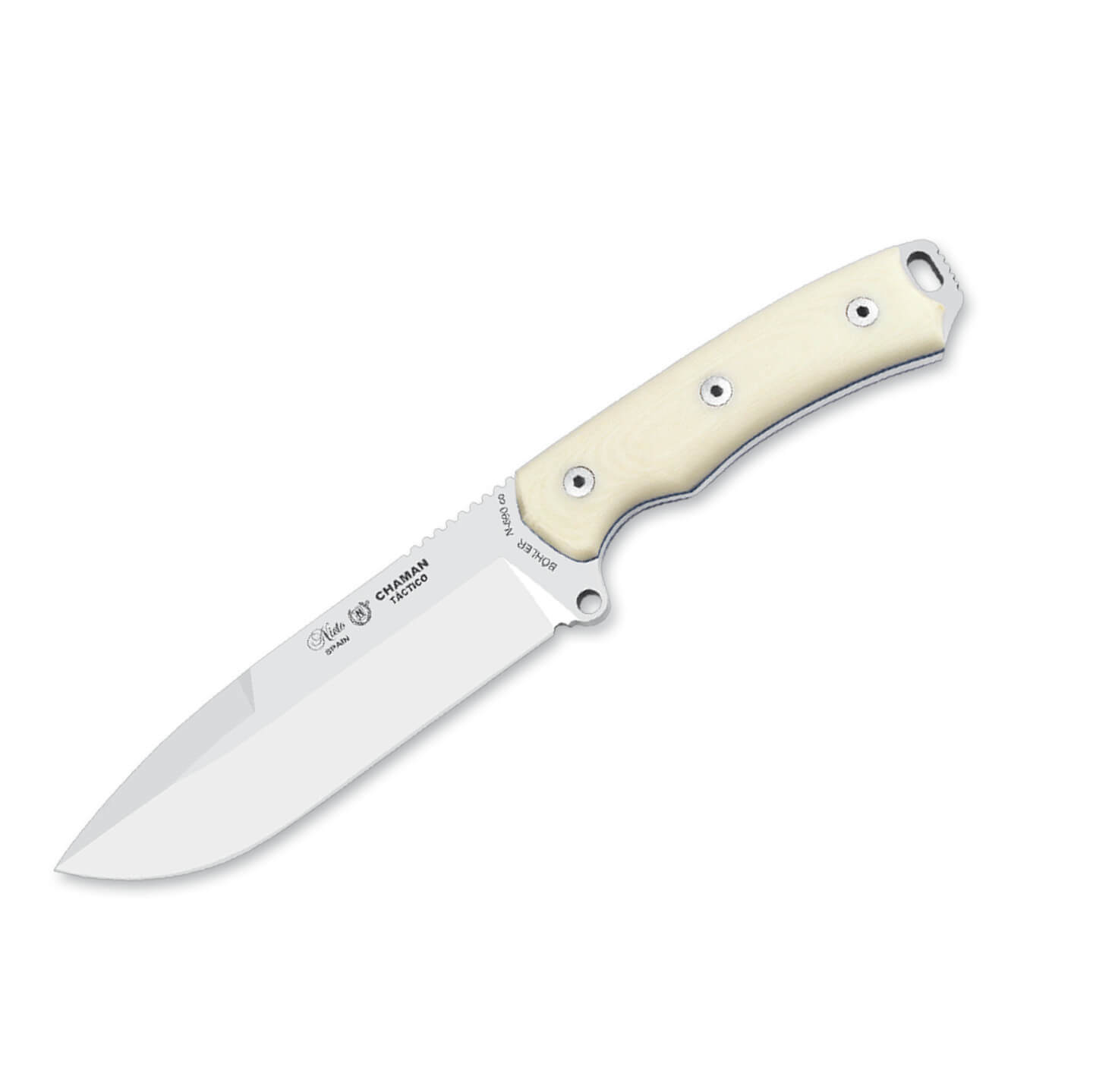 Cuchillo Nieto Chamán Táctico con kit plus con mango de micarta b...