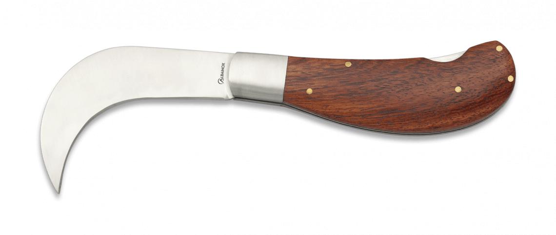 Navaja tranchete Albainox con hoja de 8 cm, mango de madera y bac...