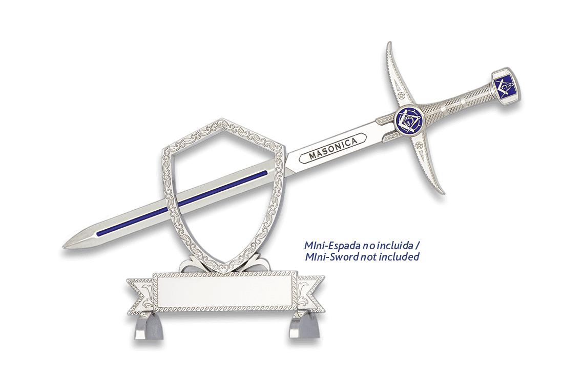Display para espada mini. Color Plata