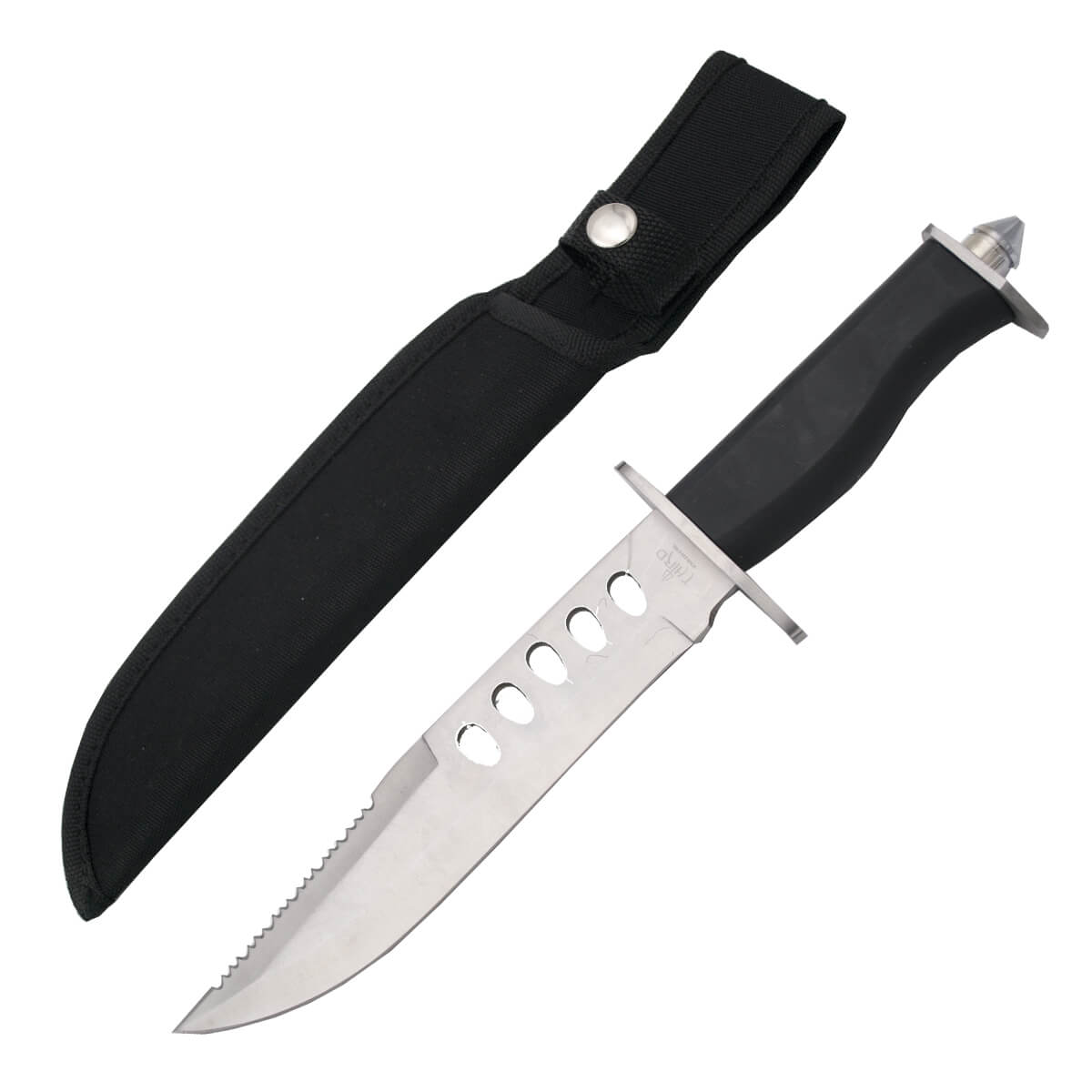 Cuchillo militar con punta rompe cristales  y hoja de 20 cm Third